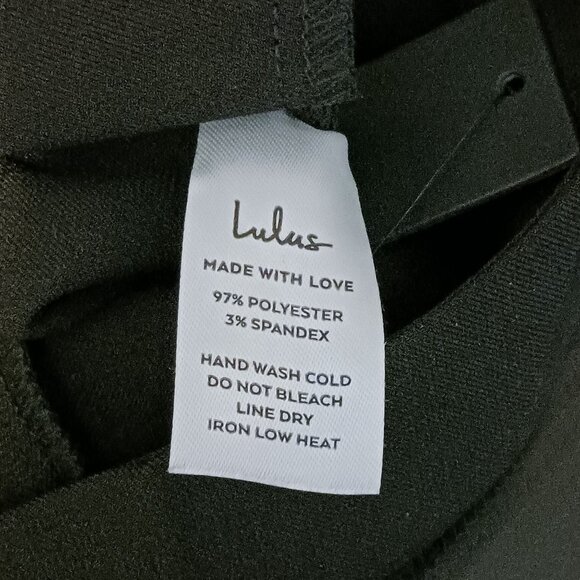 NEW Lulus Black High Rise Seamed Notched HemTapered Leg Dress Pants Size S - Picture 6 of 7